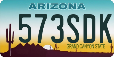 AZ license plate 573SDK