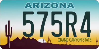 AZ license plate 575R4