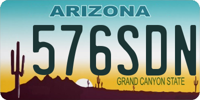 AZ license plate 576SDN