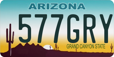 AZ license plate 577GRY