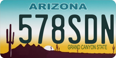 AZ license plate 578SDN