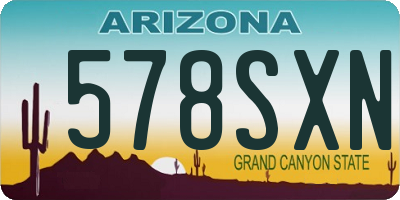 AZ license plate 578SXN