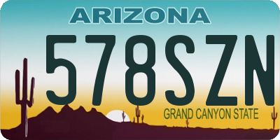 AZ license plate 578SZN