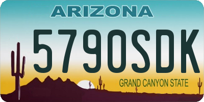 AZ license plate 5790SDK