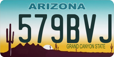 AZ license plate 579BVJ