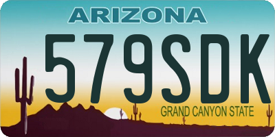 AZ license plate 579SDK