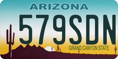 AZ license plate 579SDN