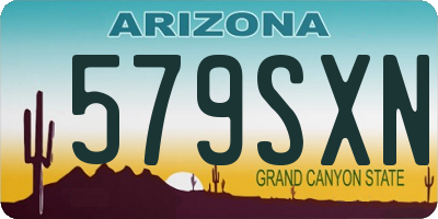 AZ license plate 579SXN