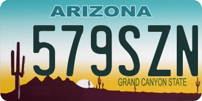 AZ license plate 579SZN