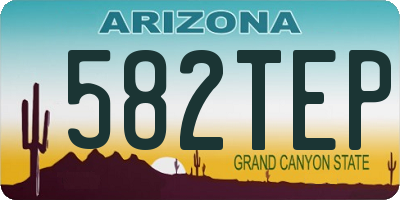 AZ license plate 582TEP