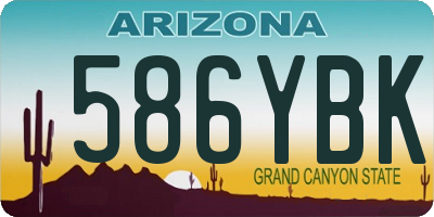 AZ license plate 586YBK