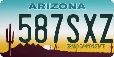 AZ license plate 587SXZ