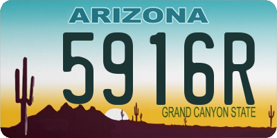 AZ license plate 5916R