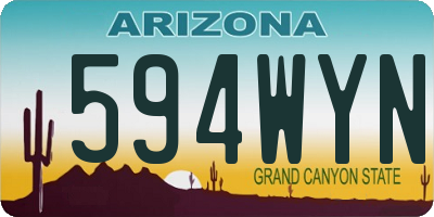 AZ license plate 594WYN