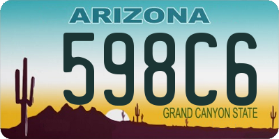 AZ license plate 598C6