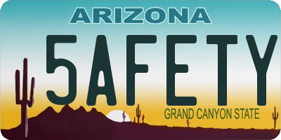 AZ license plate 5AFETY