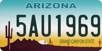 AZ license plate 5AU1969