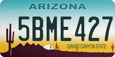 AZ license plate 5BME427