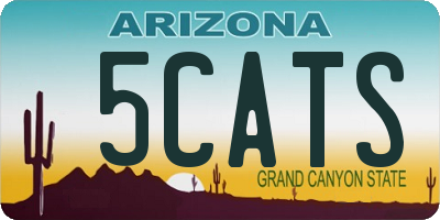 AZ license plate 5CATS