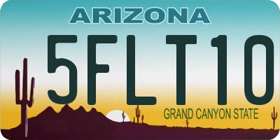 AZ license plate 5FLT10