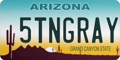 AZ license plate 5TNGRAY