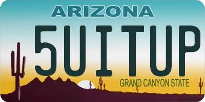 AZ license plate 5UITUP