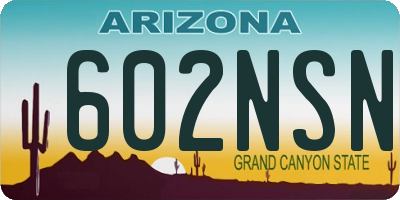 AZ license plate 602NSN