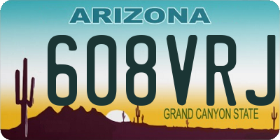 AZ license plate 608VRJ