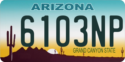 AZ license plate 6103NP