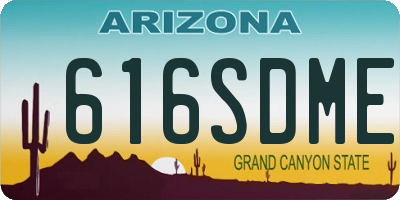 AZ license plate 616SDME