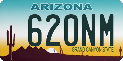 AZ license plate 620NM