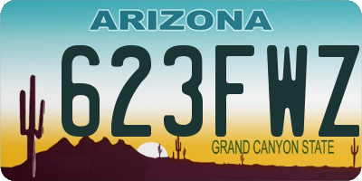 AZ license plate 623FWZ