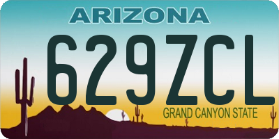 AZ license plate 629ZCL