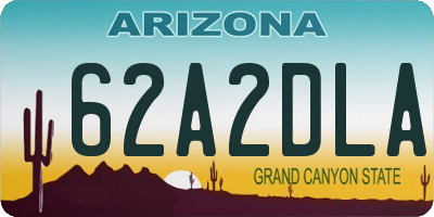 AZ license plate 62A2DLA