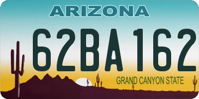 AZ license plate 62BA162