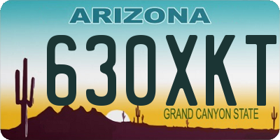 AZ license plate 630XKT