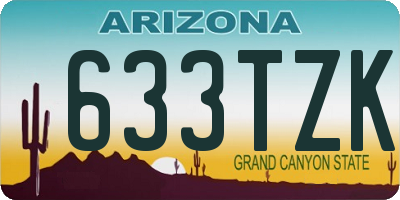 AZ license plate 633TZK