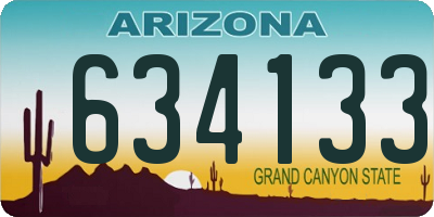 AZ license plate 634133