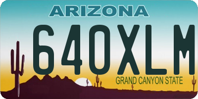 AZ license plate 640XLM