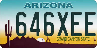 AZ license plate 646XEE