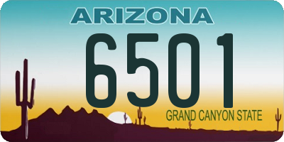 AZ license plate 6501