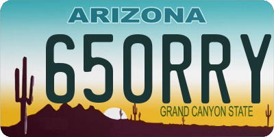 AZ license plate 650RRY