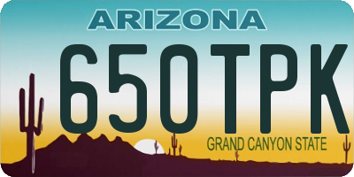 AZ license plate 650TPK