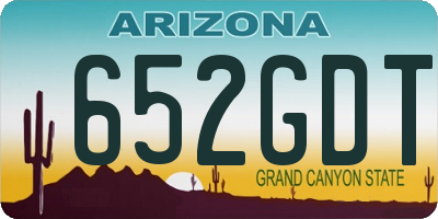 AZ license plate 652GDT