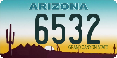 AZ license plate 6532