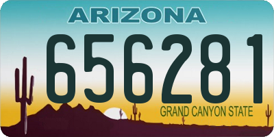 AZ license plate 656281