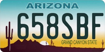 AZ license plate 658SBF