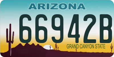 AZ license plate 66942B