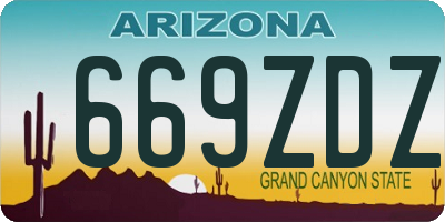 AZ license plate 669ZDZ