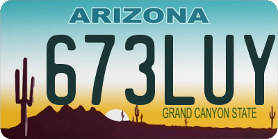 AZ license plate 673LUY